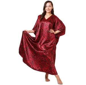 Up2date Fashion Women's Satin Caftan/kaftan, Classic Animal Print, Multiple PrintsOne Size, Style Caf-65MP