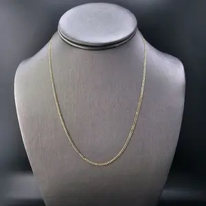 14K Gold Chain 18" Figaro Necklace for Men and Women