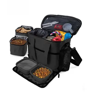 Convenient Dog Travel Bag With Food And Snack Compartments - Perfect For Training And On-the-Go Adventures