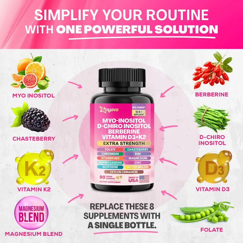 Hormone Vitality Trio - Zoyava Myo-Inositol, Sea Moss, & Shilajit Supplements - All-in-One Multivitamin with Extra Strength Ingredients - MADE IN USA 4