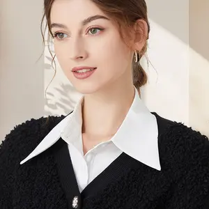Women's Classic White Large Pointed Collar Detachable Collar Versatile and Stylish Accentuates the Neck Suitable for Daily Commute and Business Outfits