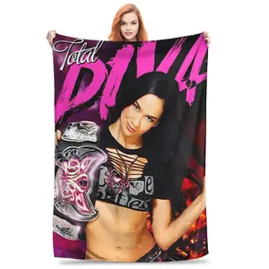 AJ Lee Wrestling Divas Flannel Blanket Winter Blanket For Girls Boys Outdoor Comfortable Bedspread Sofa Bed Cover,Christmas Gift,Halloween Gift,Birthday Gift
