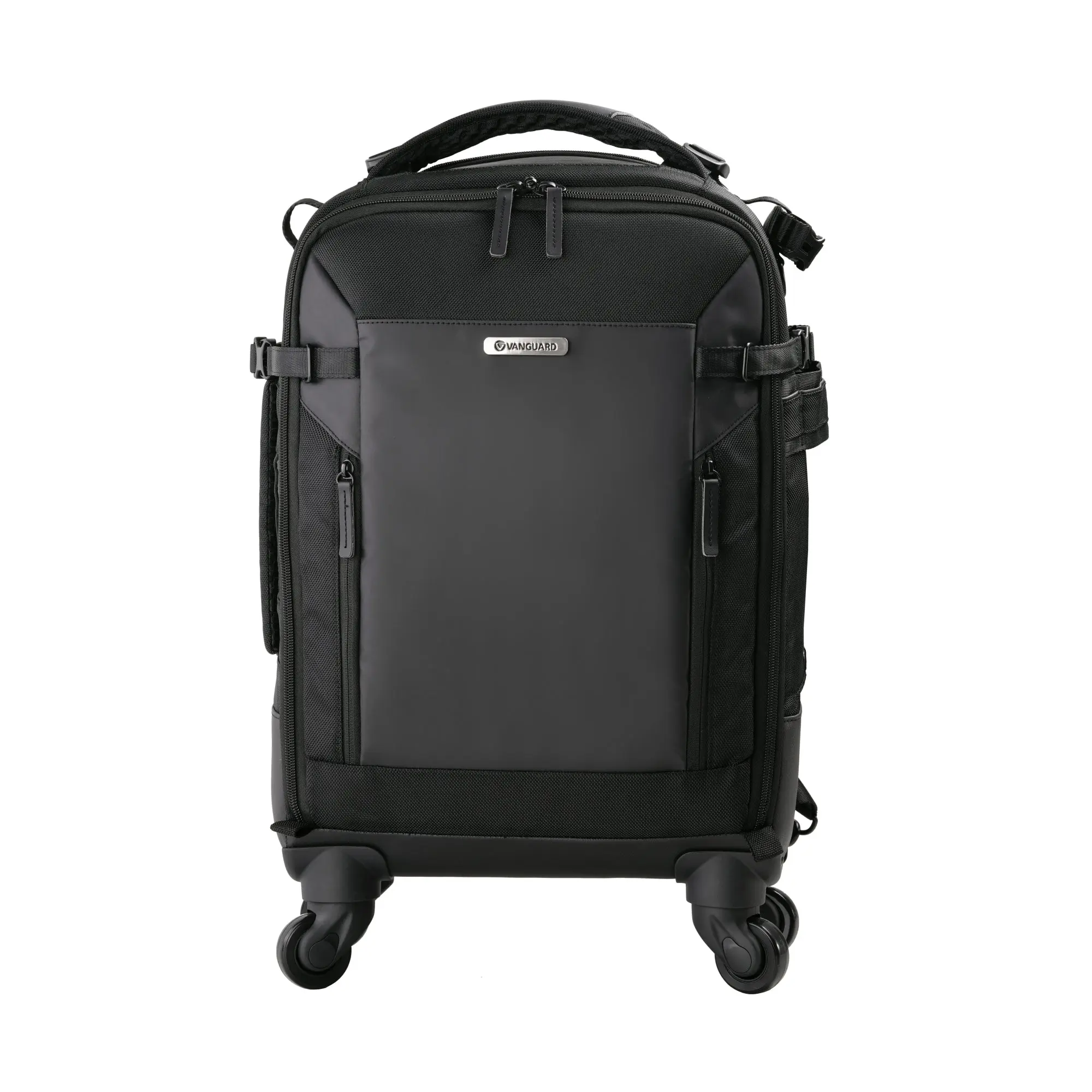 Vanguard VEO SELECT 55BT Trolley Backpack (Black) – Airline Carry-On, 4-Wheel Roller, Backpack Conversion, 13" Laptop Storage