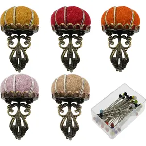 Pin Cushions Adjustable  Pin Cushions Multifunctional Floral  Sewing  Cushion Finger Pincushion Pin Cushion Ring Floral  Finger Pincushion Pin Holder