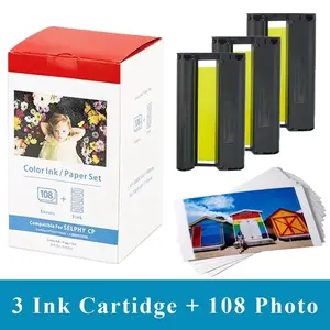 108 Sheets Photo Paper Compatible with Kp108in Ink Cartridge, Canon Selfy Cp Series, 4"x6", Cp1500 Cp1300 Cp1200 Cp910 Cp900 Cp760