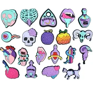 Purple Witchy 12 pc Shoe Charms - Assorted Designs with Unique Shapes and Colors