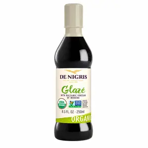 De Nigris Organic Aged Sweet-Tangy Balsamic Vinegar Glaze, Modena Vinegar from Modena Italy, 8.5 fl oz (250ml) Squeeze Bottle
