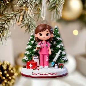 Proud Nurse Ornament, Nurse Christmas Ornament Gift, Medical Christmas Keepsake, Gift For Nurse,Gift For Healthcare Worker,Christmas Keepsake