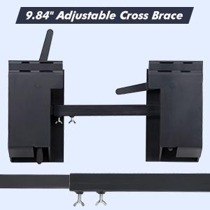 【GARVEE】Universal Skid Steer Quick Tach Conversion Adapter Mount Plate for Bobcat Kubota with 9.8'' Adjustable Cross Brace and 4000 LBS Weight Capacity, Black 【GARVEE】Universal Skid Steer Quick Tach Conversion Adapter Mount Plate for Bobcat Kubota with 9.8'' Adjustable Cross Brace and 4000 LBS Weight Capacity, Black
