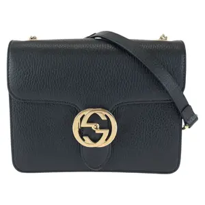 Pre-owned GUCCI Other Shoulder Bags Interlocking G Leather Chain Shoulder Bag