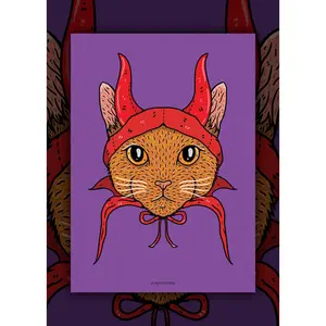 Devil Cat Art Print