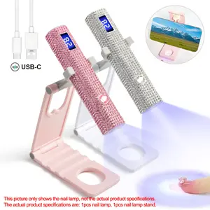 Portable LED Uv Nail Lamp USB Rechargeable Fast Drying Gel Polish Dryer, Gel Curing Lamp, Professional Manicure Tool Set, Ideal Gift, Handheld Nail Light