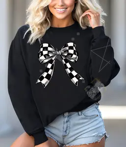 Checkered Bow Sweatshirt