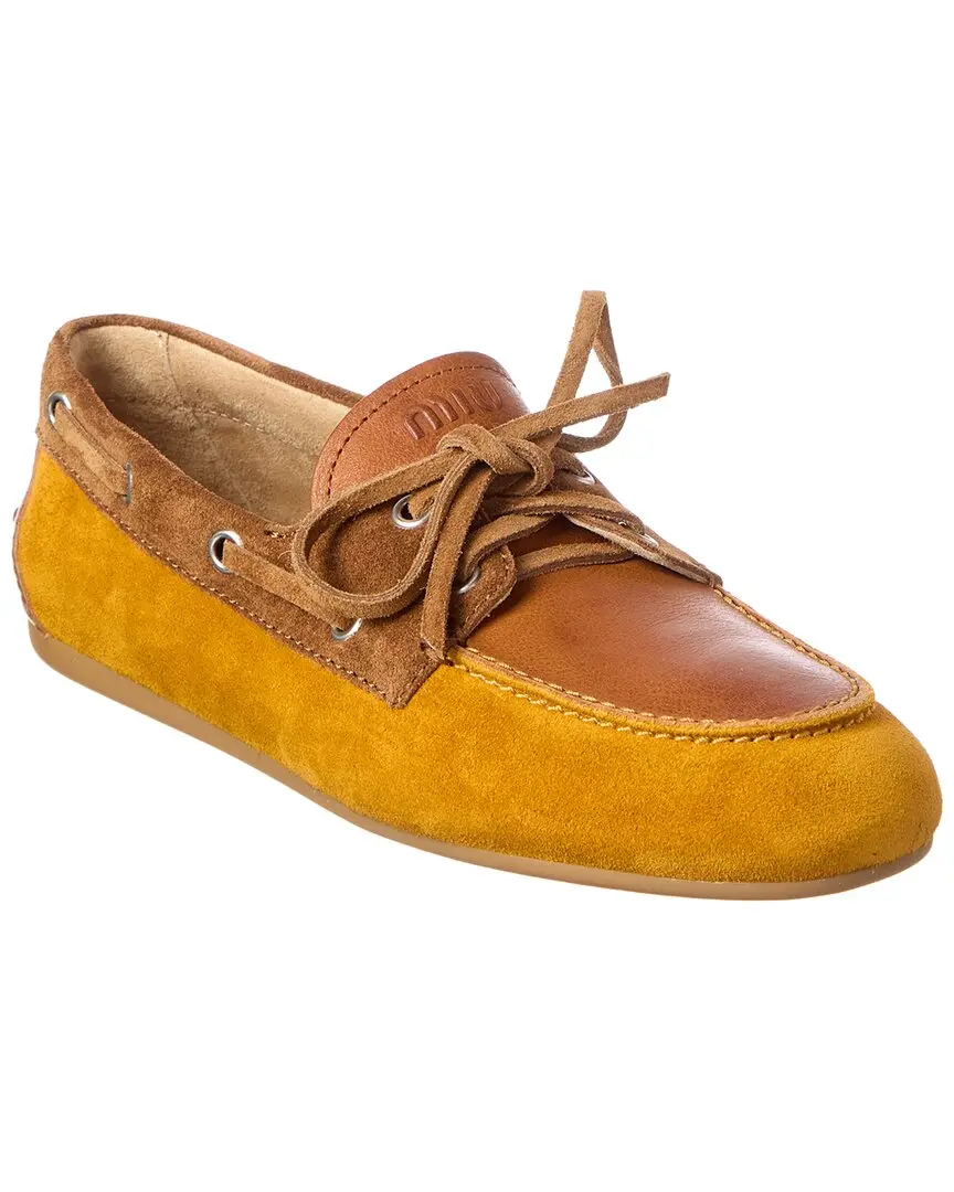 Miu Miu Leather & Suede Loafer