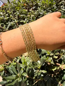 Twisted Rope Gold Bracelet for Men