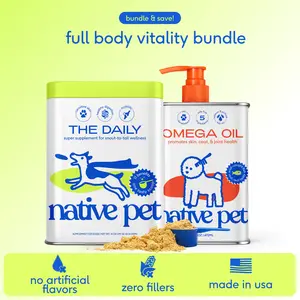 The Daily + Omega Oil | 11-in-1 Whole Body Health + Omega 3 Fish Oil for Dogs & Cats | Clean, Vet-Backed, Easy-to-Use Dietary Supplements