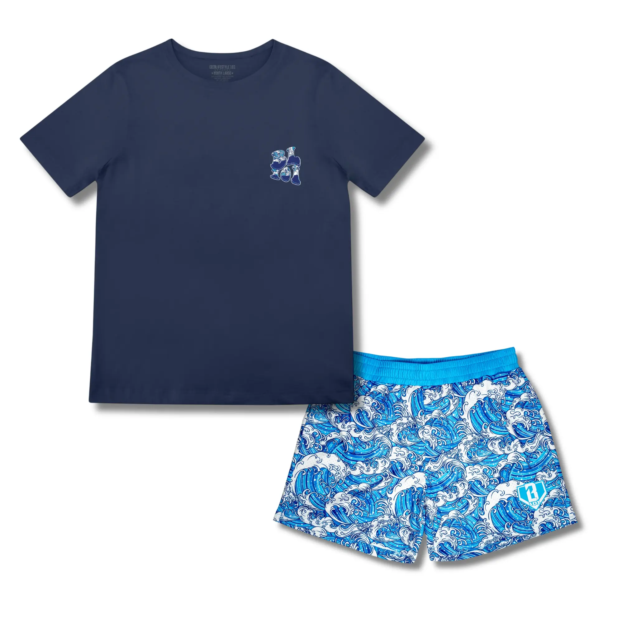 Wave Youth Tee And Short For Youth & Aldult Size