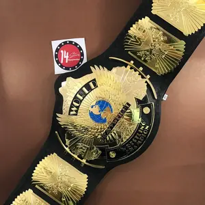 WWF Block Logo Winged Eagle Championship Belt