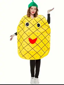 Pineapple Fruit Theme Costume Set, Unisex Headband Accessories, Fun Transformation, Food Role Play Props, Party Supplies