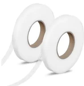 Iron-on Fusible Hem Tape, 1 Rolls No Sew Double Sided Adhesive Fabric Tape for Hemming Clothes, Pants, Curtains, DIY Crafts