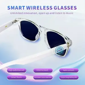 SENBONO Smart Glasses Voice Assistant Wireless Calling Music Playback Suitable for Cycling and Mountaineering Smart Audio Glasses Compatible with Android or iOS