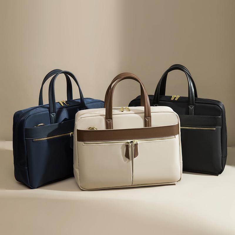 Waterproof 16-inch Laptop Bag with Suitcase Fastening Strap Commuter Tote for Office Use Compatible with MacBook Pro Ultra-Large Capacity Shockproof Insulating Layer Multi-Compartment Storage