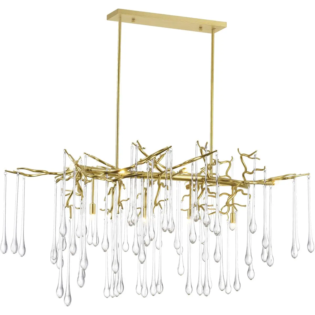 CWI Lighting Anita 10 Light 26 inch Gold Leaf Down Chandelier Ceiling Light 1094P47-10-620
