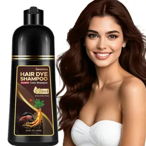 Instant Natural Black Hair Color Shampoo - Ammonia-Free Color for Gray Hair - Hair & Beard Coloring for Men & Women - Gray Coverage Shampoo BLACK 16.9 FL OZ / 500ML