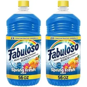 Fabuloso Multi-Purpose Cleaner, 2X Concentrated Formula, Spring Fresh Scent, 56 oz (Pack of 2)