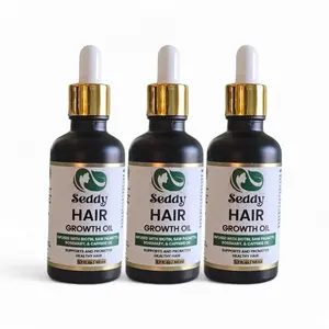 Hair Growth & Strengthening Oil –  With Caffeine, Rosemary, and Peppermint Oil - 1.7 Fl Oz (Pack of 3)