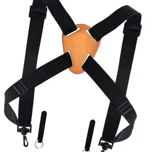 Double Barrel Telescope X Strap, Comfortable Durable Adjustable Chest Back Shoulder Belt, Elastic Waistband for Carrying Telescopes Cameras Rangefinders