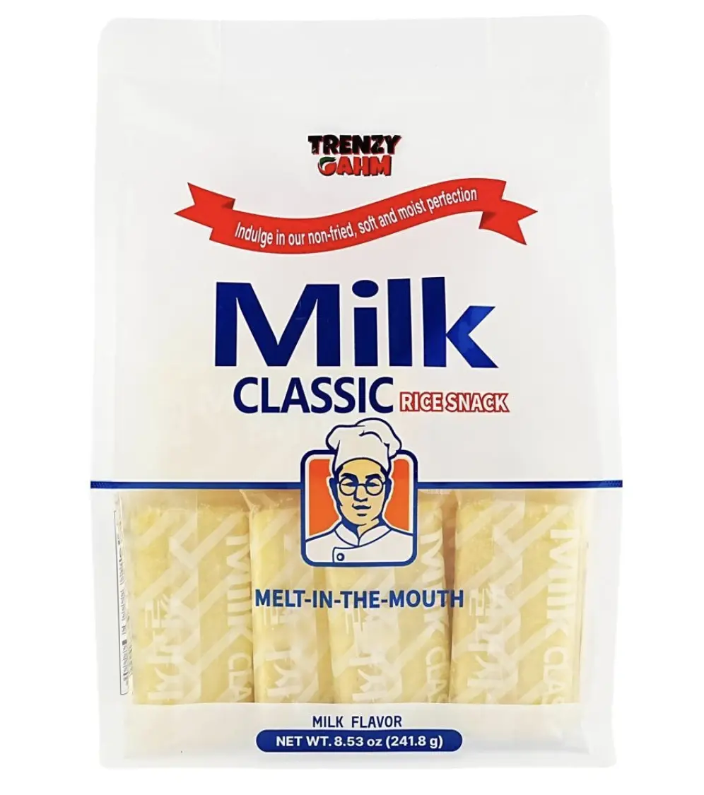 Korean Milk Classic Rice Snacks Viral Korean Snack Melt In Your Mouth Milk Flavor Rice Crackers Asian Snack Trending TikTok Snack