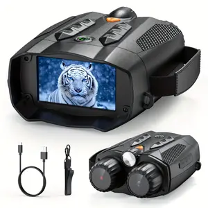 3.0'' HD Night Vision Device with Compass, Infrared Goggles for Hunting, Camping & Wildlife - 10X Digital Zoom, External Flashlight for Camping