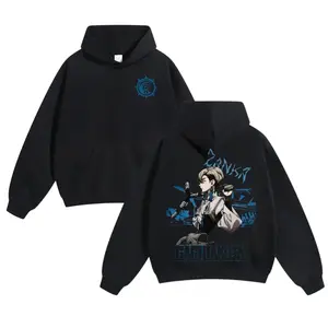 Anime Ninja Graphic Hoodie, Blue Lightning Manga Streetwear Pullover, Japanese Inspired Swordsman Sweatshirt, Gachiakuta Anime Grunge Hoodie, Retro Zanka Unisex Oversized Hoodie