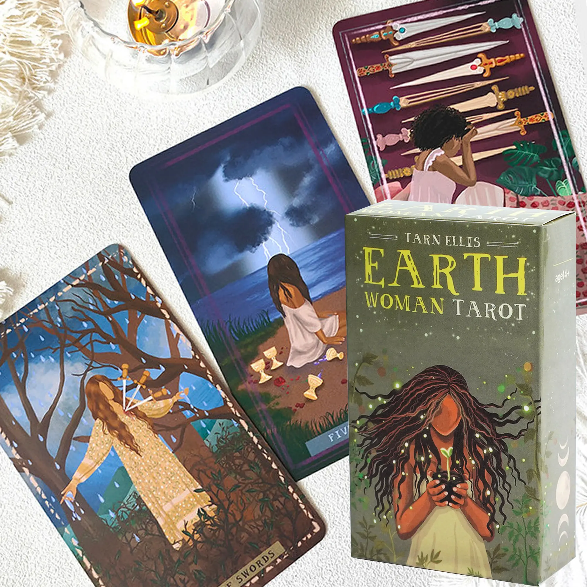Woman Tarot Deck 78 Cards Nurture Intuition, Tarot Deck Unites The Energies of The Earth with the Divine Feminine.