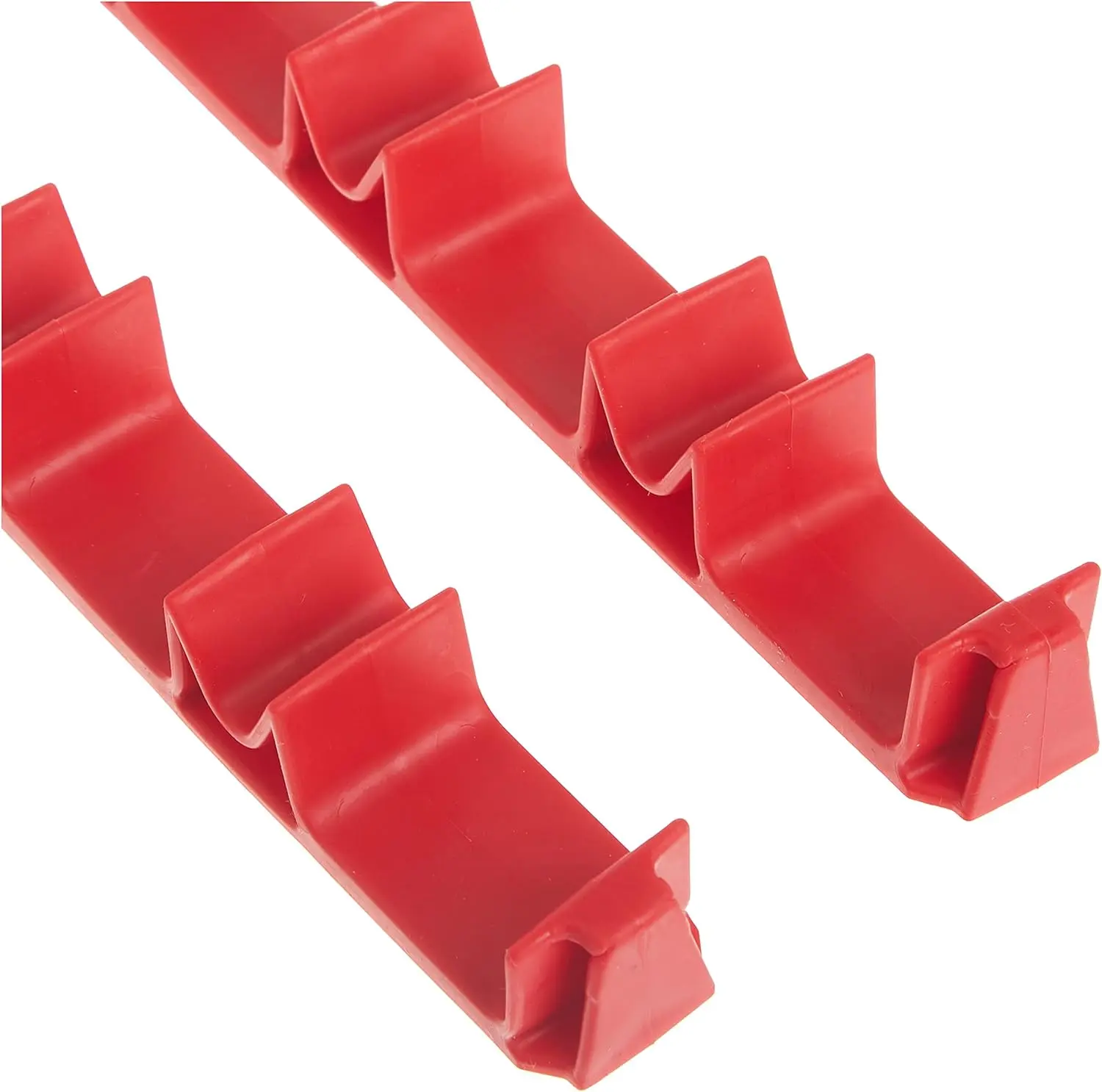 High-Grip Rubberized Low-Profile Screwdriver Rails Set - 15-1/2-inch Drawer Storage Tool Rack, Holds 14 Screwdrivers, Accommodates Wide Range of Handle Sizes, Custom Fit If Needed, Easy to Transfer, No Expensive Magnets Required