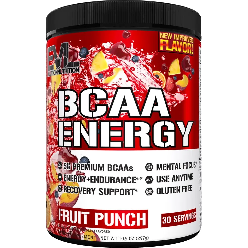 Nutrition BCAA Powder for Pre Workout & Muscle Recovery, 30 Servings Fruit Punch
