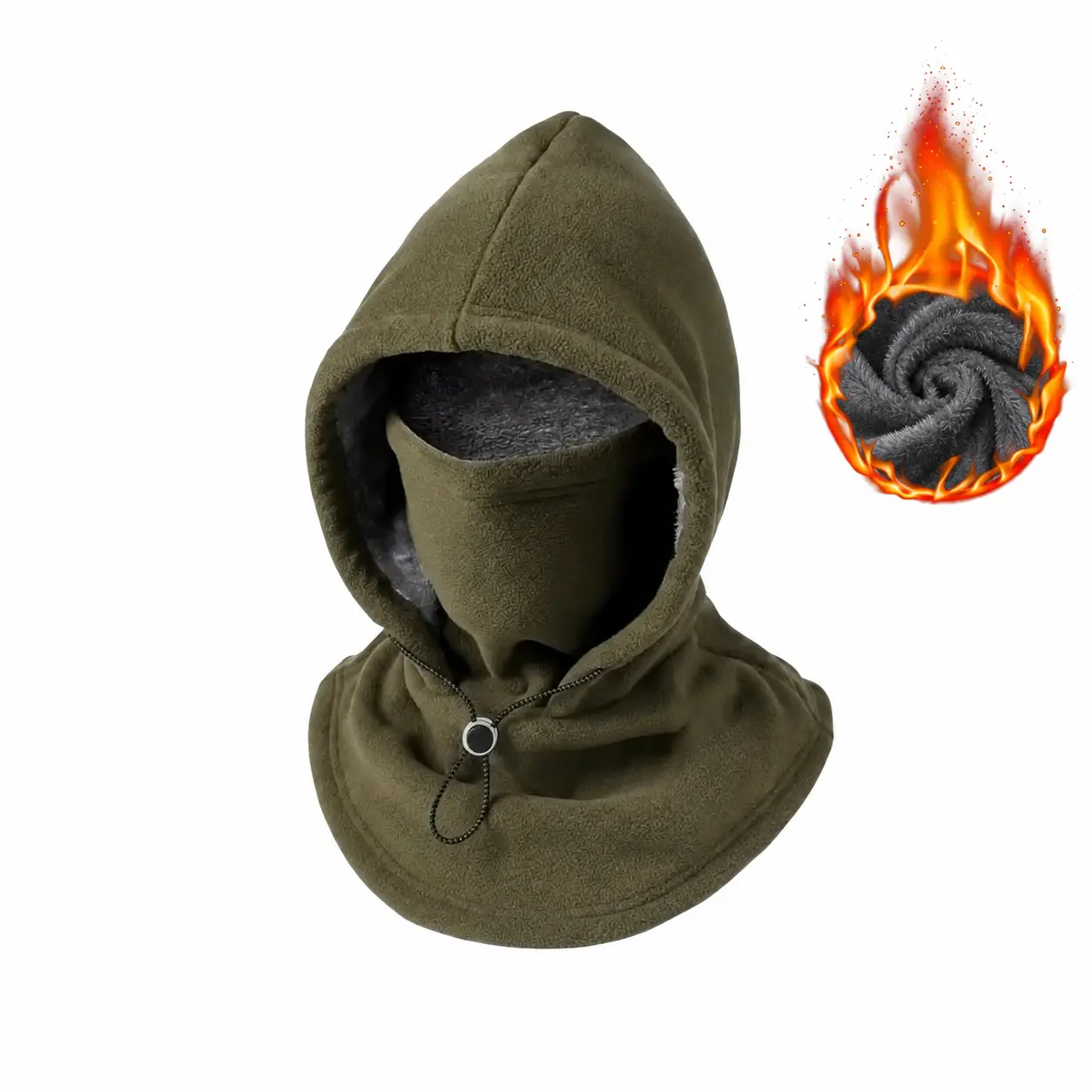 One-piece flannel warm mask hat, outdoor cycling windproof and cold autumn and winter style, warm hat with neck mask