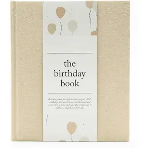 Birthday Memory Book- Elegant Birthday Journal - Baby Journal to Record Milestones, Photos, Letters & More - Baby Memory Gift for Parents