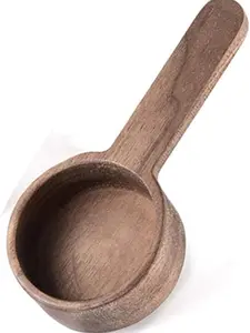 Coffee Spoons, Wooden Tablespoon Scoop, Wooden Coffee Ground Spoon, Measuring for Ground Beans or tea, Soup Cooking Mixing Stirrer Kitchen Tools Utensils, 1 Wooden Tea Scoop(3.86 inches)