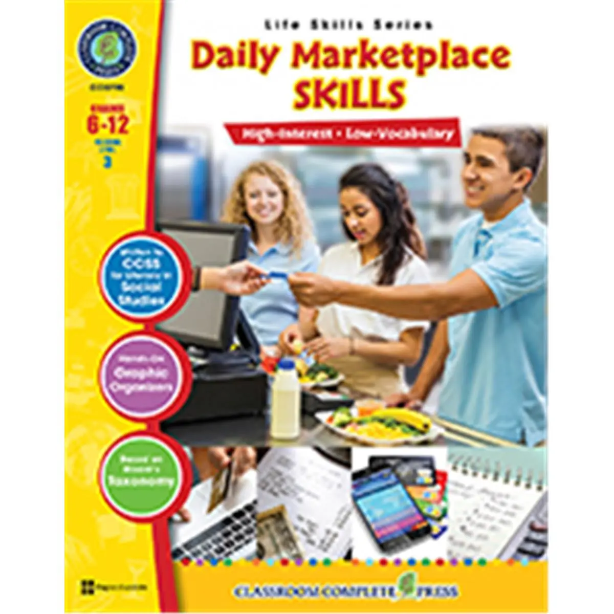 212 MAIN Daily Marketplace Skills Workbook - Gr. 6-12 Educational Textbook, Classroom Complete Press