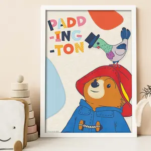 Paddington Bear TV Print - Patch Work Wall Art Print