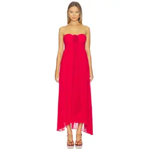 Line & Dot Carolyn Maxi Dress in Red