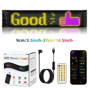 Programmable Scrolling Led Sign - Flexible Matrix Panel for Window | Bluetooth App Control, Custom Text, RGB Digital Display, USB Light Up, LED Message Board for Car rear windshield, Shop