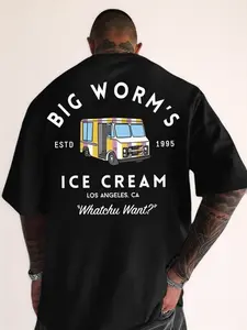 Big Worm's Ice Cream Unisex Cotton T-Shirt, Retro Truck Graphic with 'Whatchu Want?' Quote, Fun LA Streetwear – Buy Now! national geographic tee - KitchenEra, Shortsleeve, Classic