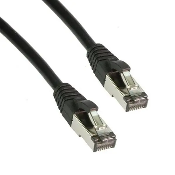 Amphenol MP-CAT8STPBLK-020 Category-8 (CAT8) Ethernet Cable Foil-Shielded Twisted Pair (U / FTP) Network Patch Cord – 25 / 40-Gigabit Ethernet Certified Cable + Shielded RJ45 Connectors - Black 20ft