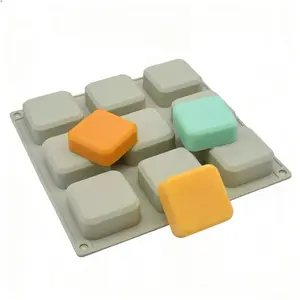 Silicone Ice Cube Tray Mold, Square Ice Maker, Multi-Functional Dessert Cake Mousse Mold, DIY Soap Mold, Baby Food Freezer Box, Heat Resistant