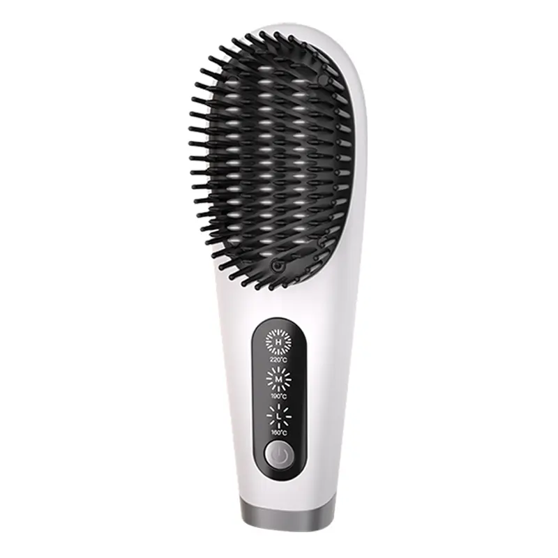 Black Friday Christmas gifts Wireless Ionic Hot Straightening Comb with 3 Temperature Settings, 3200 mAh Rechargeable，Mini USB Rechargeable Electric Hair Hairstyle Tool for Travel, Home, Outdoor straightener