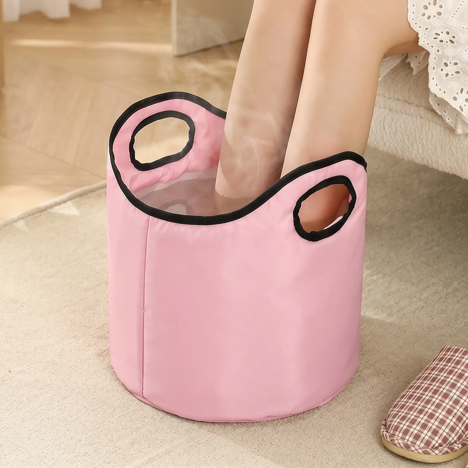 Portable Foot Bath Tub, 1 Count Foldable Foot Spa Basin with Storage Bag, Foot Soaking Tub for Home Bathroom Dormitory Outdoor Camping
