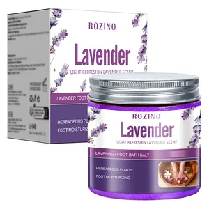 Rozino Lavender Foot Bath Salt - Light Refreshing Lavender Scent for Daily Relaxation & Moisturizing - Herbaceous Plants Formula